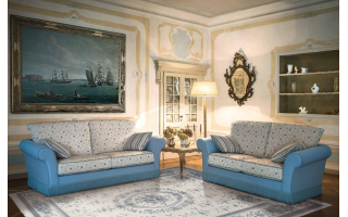 Oxford Luxury prémium kivitelű klasszikus ülőgarnitúra, melynek párnázatának széle extra zsinórral, alsó részen rojtokkal díszített.