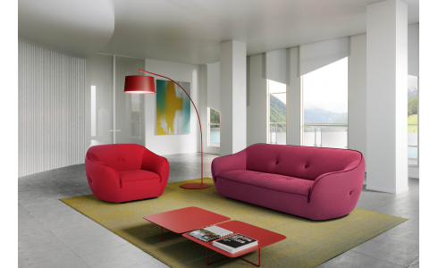 BEBOP egy nem mindennapi kanapé, melyet vidám élénk színekkel, elasztikus anyaggal vontak.