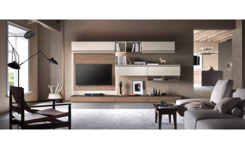 Hatalmas TV panellal kombinál modern, elemes nappali bútorcsalád, választható méretekkel és színekben.
