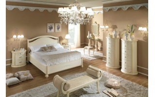 Siena avorio 4 klasszikus olasz hálószoba, ágy, szekrény, komód és éjjeliszekrény megvásárolható a Lineaflex Olasz Bútoráruházban.