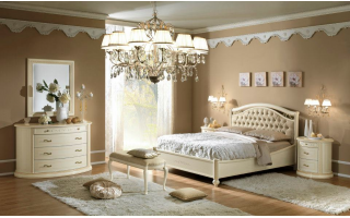 Siena avorio 5 klasszikus olasz hálószoba, ágy, szekrény, komód és éjjeliszekrény megvásárolható a Lineaflex Olasz Bútoráruházban.