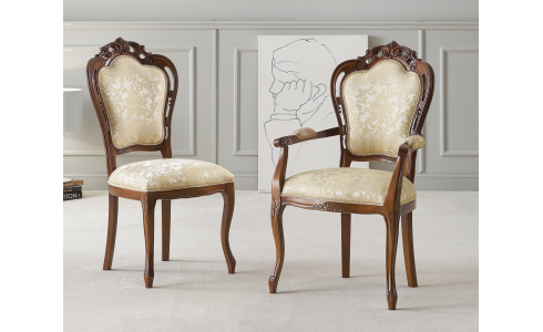 109 Traforato szék gyönyörű faragásokkal díszített szék, amely többféle színben rendelhető.