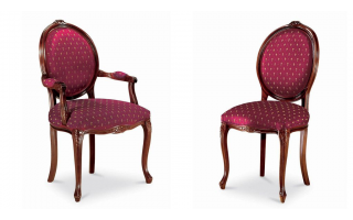 107 Brianzolo ovale szék kecses lábakon és ovális háttámlával rendelhető többféle színben.
