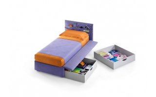 Pocket 1 kreatív ágy a szivárvány minden színében, számtalan szövettel, többféle ágyszerkezettel, ágylábbal és panelekkel rendelhető.