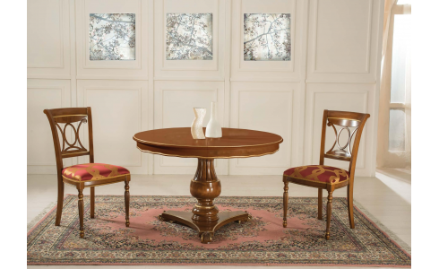 Liberty kör alakú asztal bővíthető, rendelhető többféle színben a képen látható székekkel együtt is.