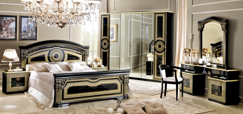 Aida black gold magasfényű ágy