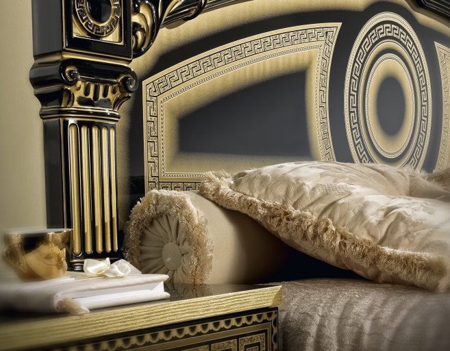 Aida black gold magasfényű ágy 1