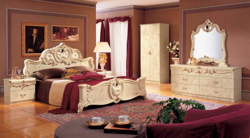 Barocco Ivory magasfényű ágy