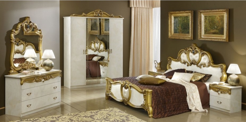 Barocco Ivory Gold magasfényű ágy 1