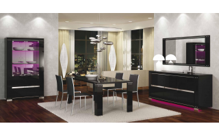 Armonia magasfényű modern étkező fekete színben rendelhető a Lineaflex Olasz Bútoráruházban.