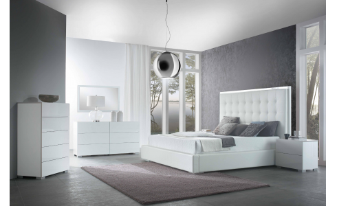 Giorgo magasfényű fehér impozáns hálószoba rendelhető kompletten vagy elemenként.