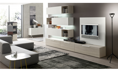Modulo 14 exlkozív olasz elemes nappali kompozíció az Orme Modulo kollekciójában rejlő lehetőségek bemutatására. Segítünk megtervezni otthonát!