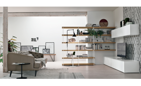 Modern nappali bútorkompozíció gazdag szín és elemválasztékkal,a Lineaflex Olasz Bútoráruház kínálatából.