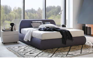 Sasso modern olasz kárpitos ágy többféle színben és szövettel rendelhető bútoráruházunkban.