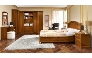 Nostalgia 7 tradicionális olasz hálószobabútor, ágy, elemes szekrénysor, pipere asztal és tükör megvásárolható a Lineaflex Olasz Bútoráruház és Ágybetét Stúdióban.