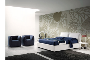 Quiet modern olasz kárpitos ágy több színben, több kárpitkategóriában rendelhető bútoráruházunkban.